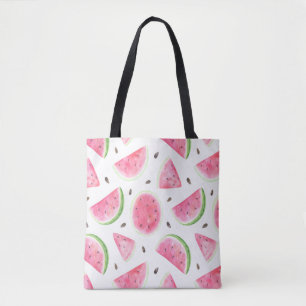 Schattige Waterverf Watermeloen Canvas tas