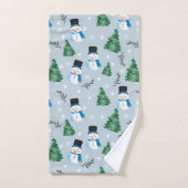 Schattige Waterverf wintersneeuwpatroon Bad Handdoek (Handdoek)