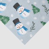 Schattige Waterverf wintersneeuwpatroon Tissuepapier (Detail)