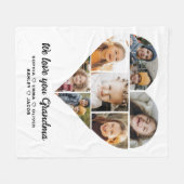Schattige We love you Oma fotocollage Fleece Deken (Voorkant (Horizontaal))