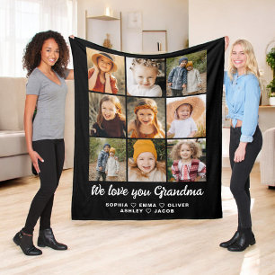Schattige We love you Oma fotocollage Fleece Deken