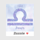 Schattige Weegschaal Astrologie Teken Gepersonalis Sticker (Vel)