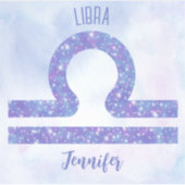 Schattige Weegschaal Astrologie Teken Gepersonalis Sticker (Voorkant)