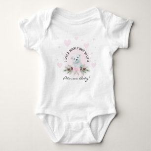 Schattige Welkom Nieuwe Baby Meisje Roze Hart Tedd Romper