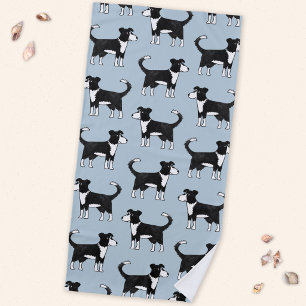 Schattige Welsh Border Collie Schapen Hondenpatroo Strandlaken