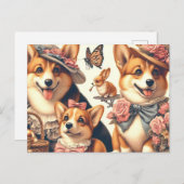 Schattige  Welsh Corgi Cardigan Briefkaart (Voorkant / Achterkant)
