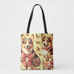 Schattige Welsh Corgi Cardigan Illustratie Draagtas