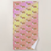 Schattige Welsh Corgi Strandlaken (Voorkant)