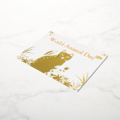 Schattige Wereld Dierendag Briefkaart (Gedraaid)