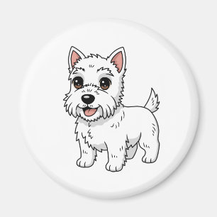 Schattige West Highland White Terrier-hond Magneet