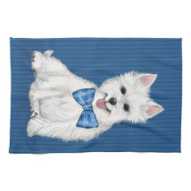 Schattige West Highland White Terrier Kitchen Towe