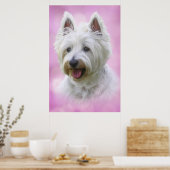 Schattige westelijke hoogland - witte doodsangst poster (Keuken)