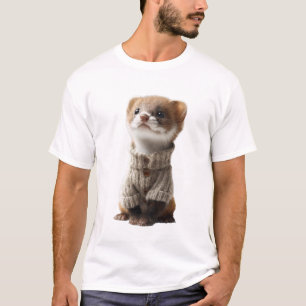Schattige Wezel met Gebreide Trui T-shirt