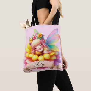 Schattige Whimsical Bloemige Zoete Dromen Slaapfee Draagtas