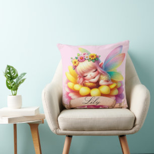 Schattige Whimsical Bloemige Zoete Dromen Slaapfee Kussen