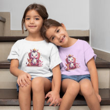 Schattige Whimsical Cartoon Zebra Koningin Prinses