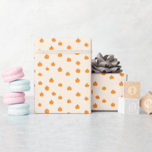 Schattige Whimsical Pompoenen Herfst Baby Verjaard Cadeaupapier