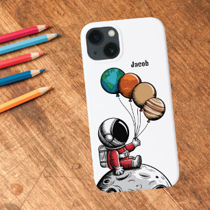 Schattige Whimsical Ruimtevaarder, Planeet Buitenr iPhone 13 Hoesje