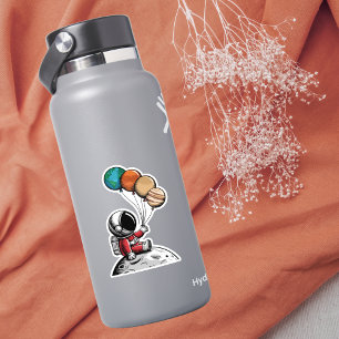 Schattige Whimsical Ruimtevaarder,Planeet Buitenru Sticker