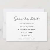 Schattige Whimsical Save The Date Fotokaart (Achterkant)