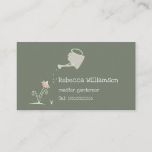 Schattige Whimsical Tuinierdiensten & QR-code Bedr Visitekaartje
