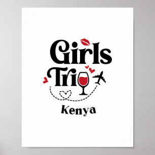 Schattige wijnmeisjesreis Kenia reis vakantie Poster