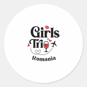 Schattige wijnmeisjesreis Roemenië Vakantie Ronde Sticker
