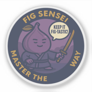 Schattige Wijsheid Vijg Japanse Sensei Sticker
