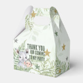 Schattige Wild One Safari Animals Party Boxes Bedankdoosjes (Achterkant)