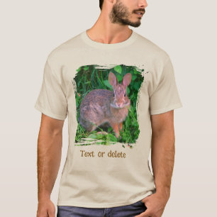 Schattige Wilde Bruine Konijn Wildlife Gepersonali T-shirt