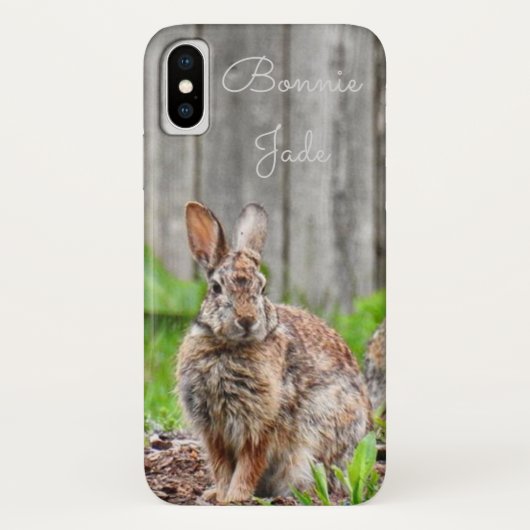 Schattige wilde konijn konijn *Personaliseer* Case-Mate iPhone Case (Achterkant)