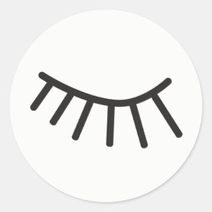 schattige wimpers voor journalistiek ronde sticker