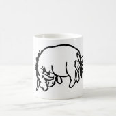 Schattige Winnie the Pooh Eeyore sketch Coffee Mok (Center)