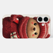 Schattige Winter Beer Kerst Case-Mate iPhone Case (Achterkant (horizontaal))