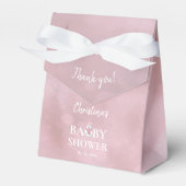 Schattige Winter Beer Roze Baby shower Dank u Bedankdoosjes (Voorkant Zijde)