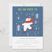 Schattige Winter Forest Beer Ski Alle Leeftijd Kin Kaart (Voorkant)