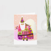 Schattige Winter Santa BLANK Wenskaart Bedankkaart (Voorkant)