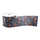 Schattige Winter Vossen Lint (Spoel)