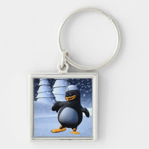 Schattige Winter Zeeman Pinguïn Sneeuw Vakantie Ku Sleutelhanger