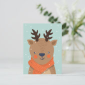 Schattige winterhert briefkaart (Staand voorkant)