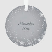 Schattige Wintermuis met Bessen Ornament (achterkant)