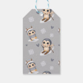 Schattige winterpinguïn Gift Labels Cadeaulabel (Achterkant)