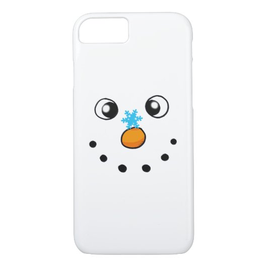 schattige wintersneeuwpop en sneeuwvlokken Case-Mate iPhone case (Achterkant)