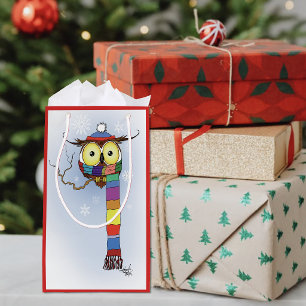 Schattige Winteruil Regenboog Sjaal Muts Whimsical Klein Cadeauzakje