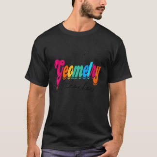 Schattige wiskundecoach leraar wiskundige geometri t-shirt