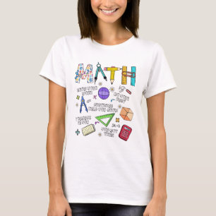 Schattige wiskundeleraar Student Terug naar school T-shirt