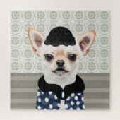 Schattige wit Chihuahua hondenportret Legpuzzel (Verticaal)