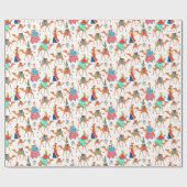 Schattige Wit Drie Wijze Mannen Kerstmis Cadeaupapier (Vlak)