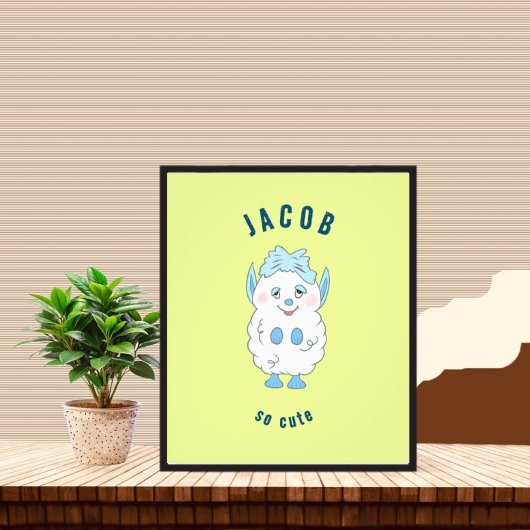 Schattige wit foto afdruk