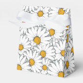 Schattige Wit Geel Daisies Floral Art Pattern Bedankdoosjes (Voorkant Zijde)